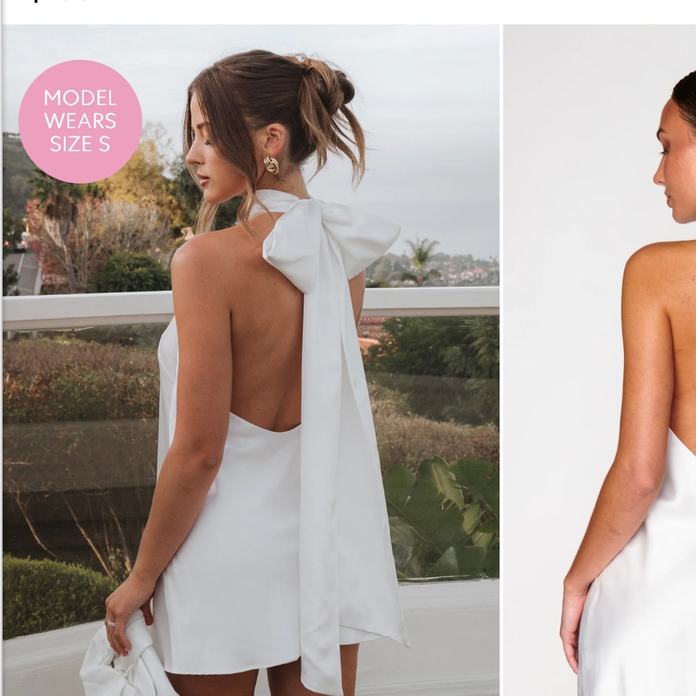 Show Me Your MuMu White Backless Dress